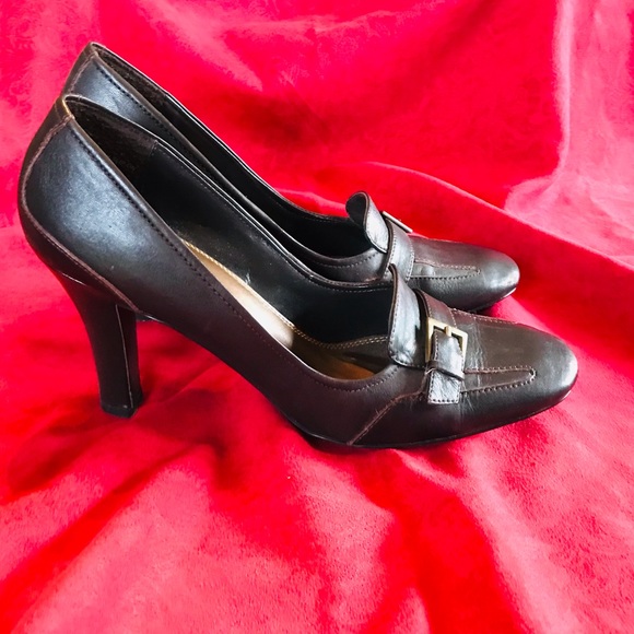 Victoria Spenser pumps, brown leather, size 8 - Picture 9 of 10
